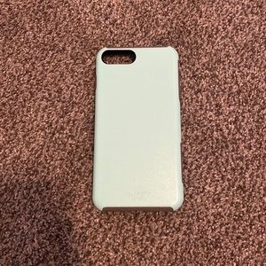 iPhone 7 Plus, gray and mint phone case